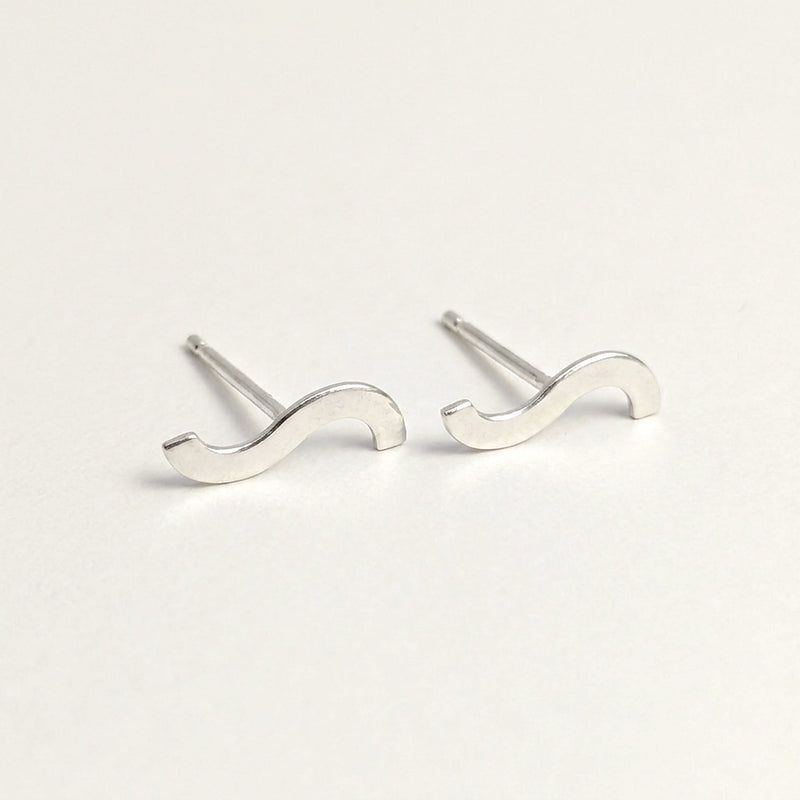 'River' Sterling Silver Stud Earring