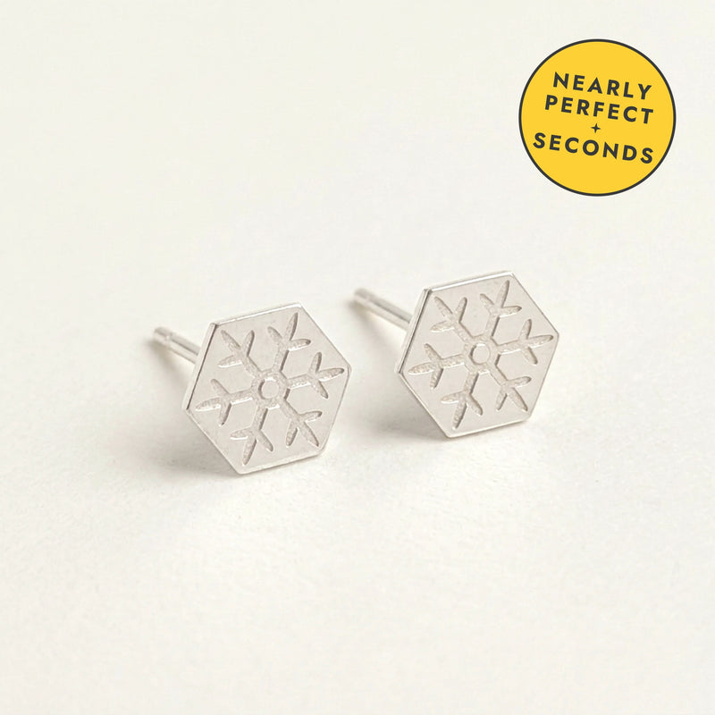 'Winter' Snowflake Silver Stud Earring — Seconds (nearly perfect seconds)
