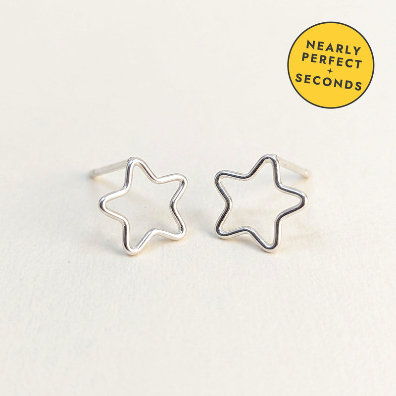 'Starlight' Sterling Silver Small Star Stud Earring — Seconds (nearly perfect seconds)