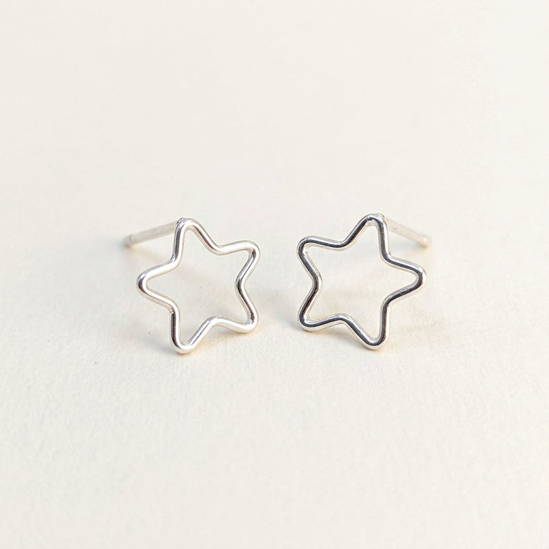 'Starlight' Sterling Silver Small Star Stud Earring