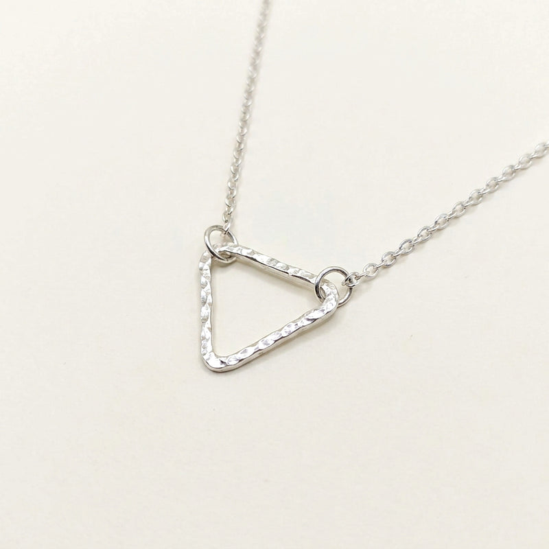 'Tria' Sterling Silver Triangle Pendant