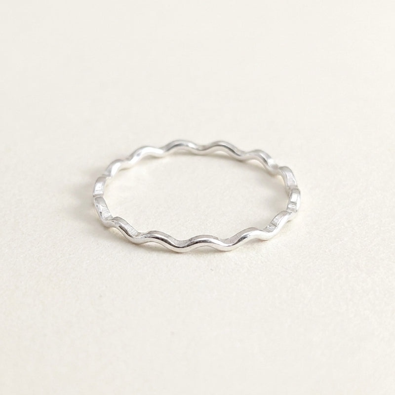 'Wiggle' Sterling Silver Wavy Stacker Ring