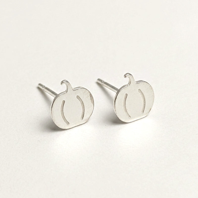 'Autumna' Pumpkin Silver Stud Earring