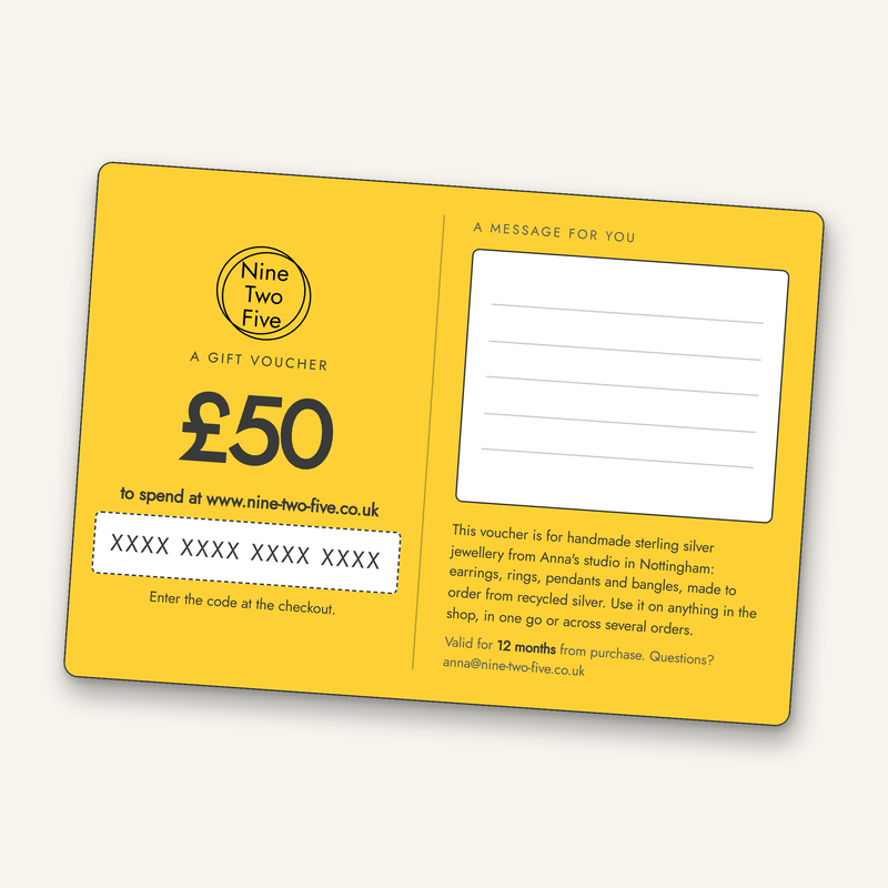 Nine Two Five Silver gift voucher