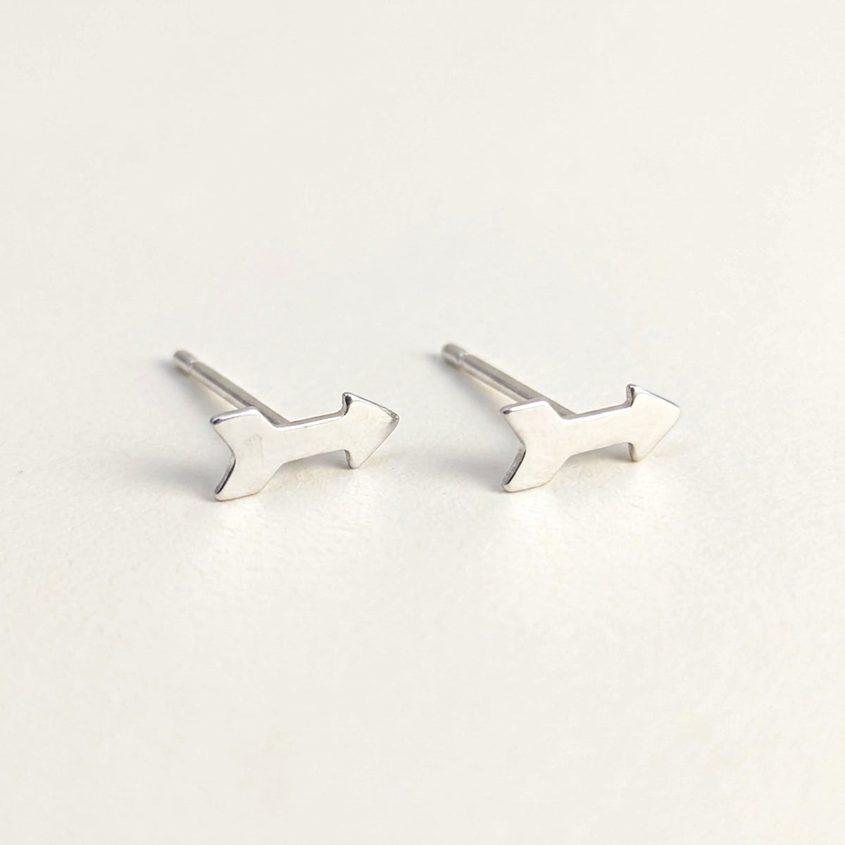 'Cupid' Sterling Silver Tiny Arrow Stud Earring