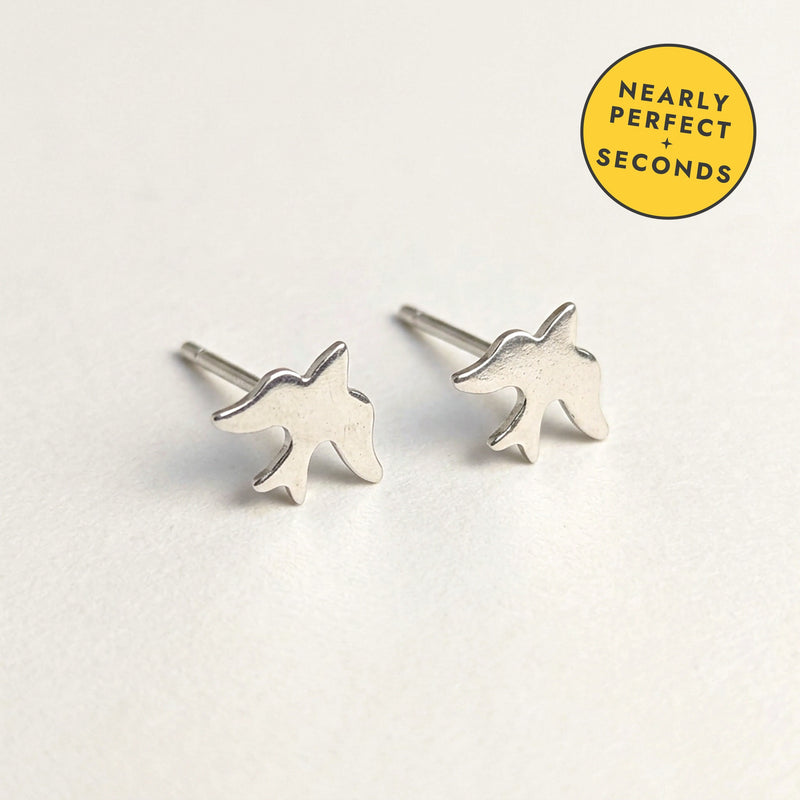 'Love Bird' Sterling Silver Tiny Bird Stud Earring — Seconds (nearly perfect seconds)