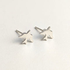 'Love Bird' Sterling Silver Tiny Bird Stud Earring, view 1