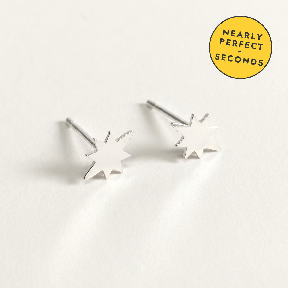 'North Star' Sterling Silver Star Stud Earring — Seconds (nearly perfect seconds)