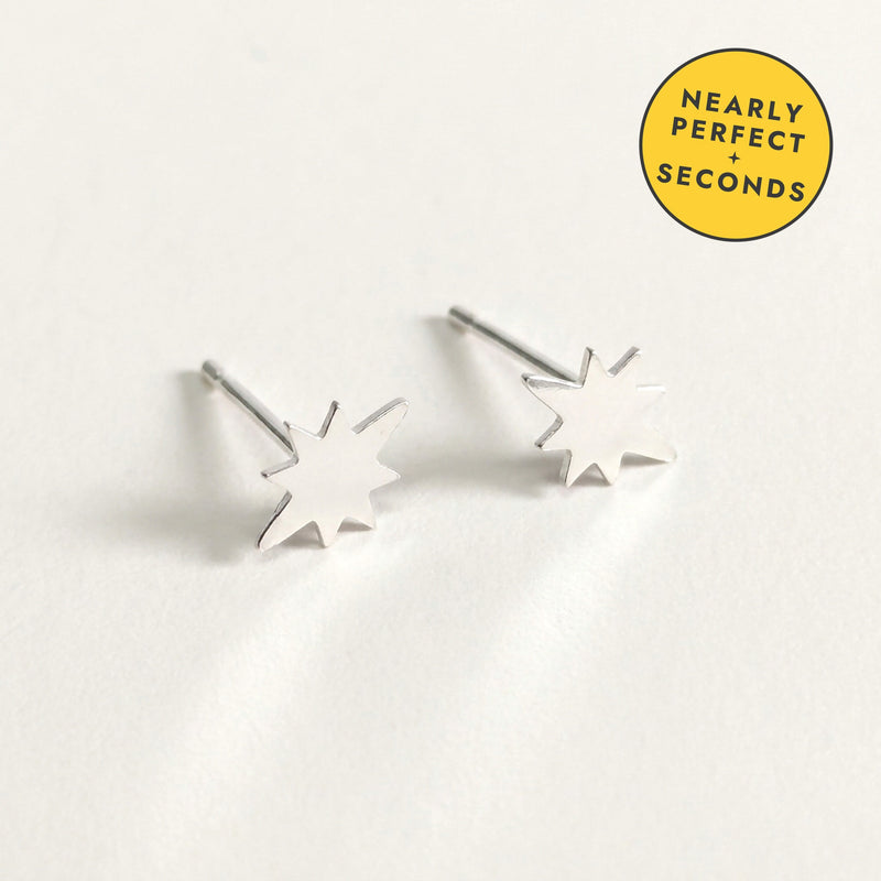 'North Star' Sterling Silver Star Stud Earring — Seconds (nearly perfect seconds)