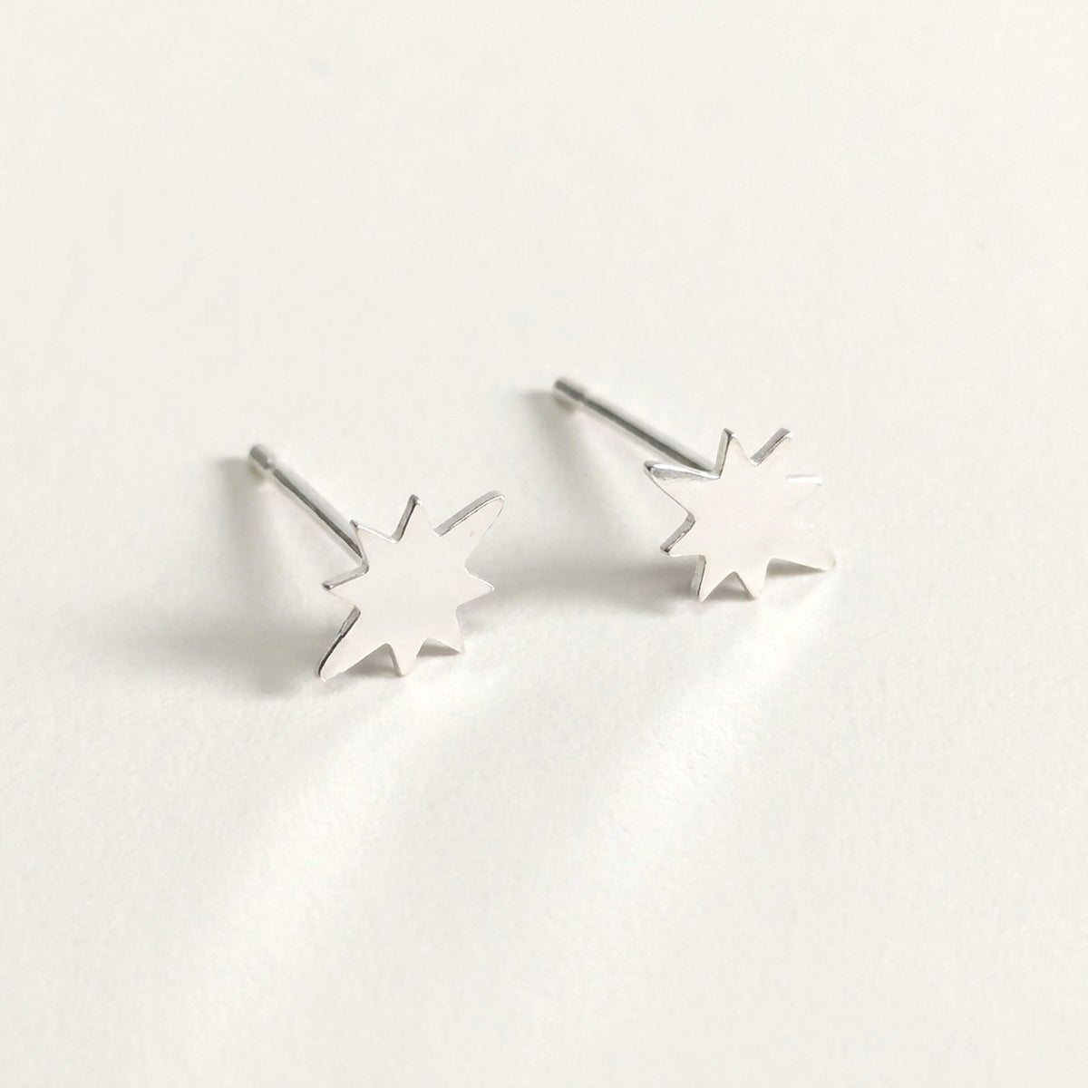 'North Star' Tiny Sterling Silver Stud