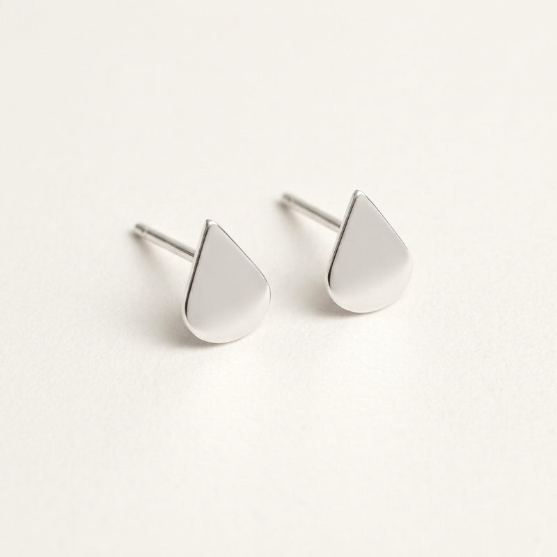 'Raindrop' Tiny Sterling Silver Studs