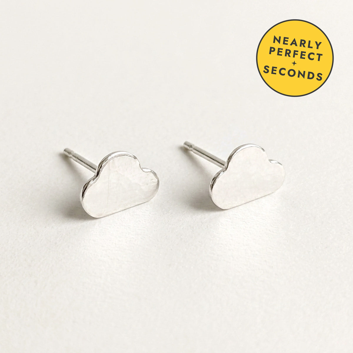 'Silver Lining' Sterling Silver Tiny Cloud Stud Earring — Seconds (nearly perfect seconds)