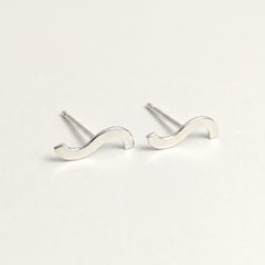 'River' Sterling Silver Stud Earring, view 1