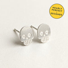 Skull Silver Stud Earring — Seconds (nearly perfect seconds), view 1