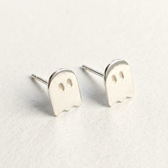 'Casper' Ghost Tiny Silver Stud, view 1