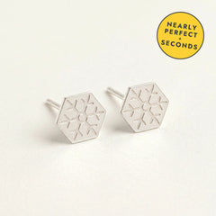 'Winter' Snowflake Silver Stud Earring — Seconds (nearly perfect seconds), view 1