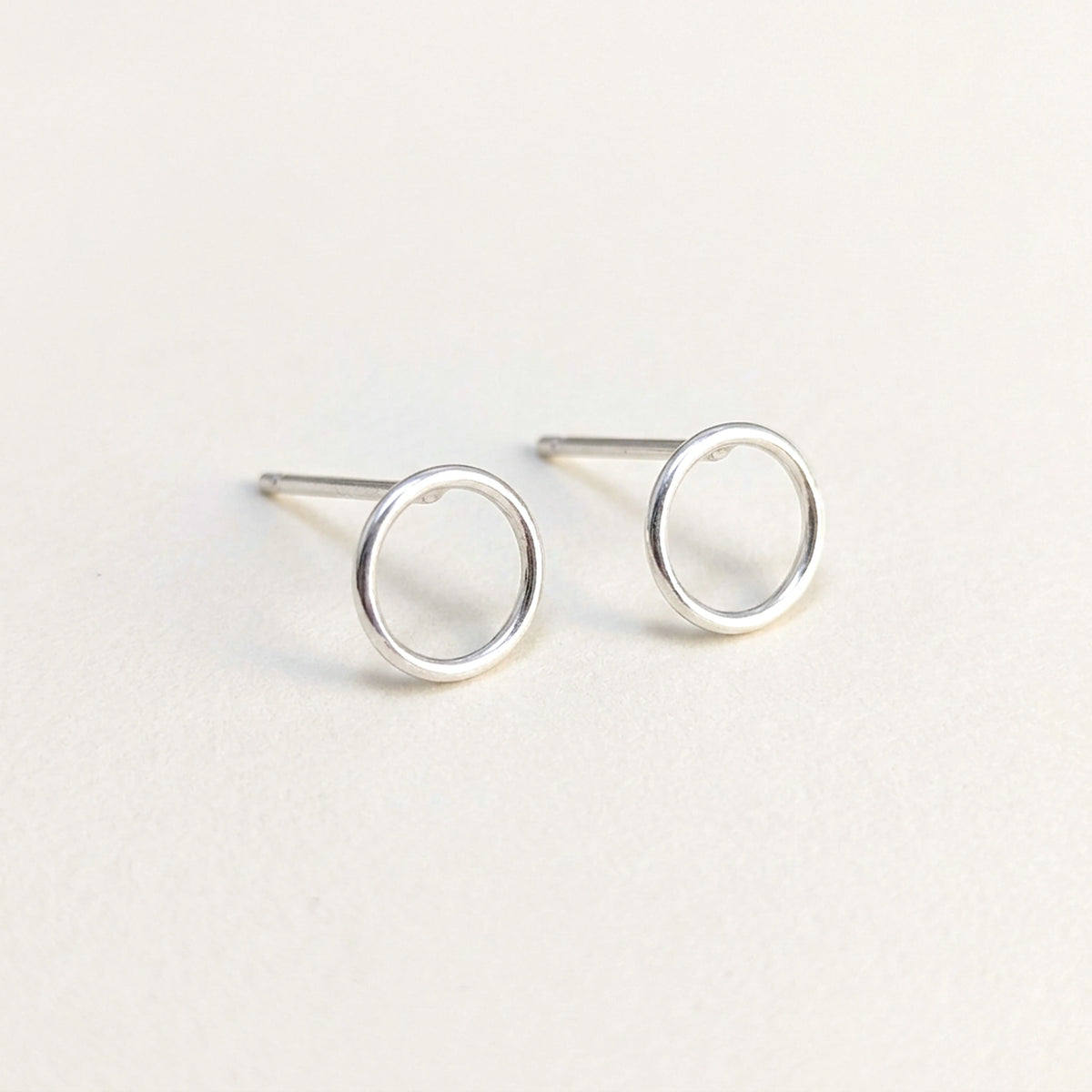 ‘Eclipse’ Sterling Silver Small Open Circle Stud Earring