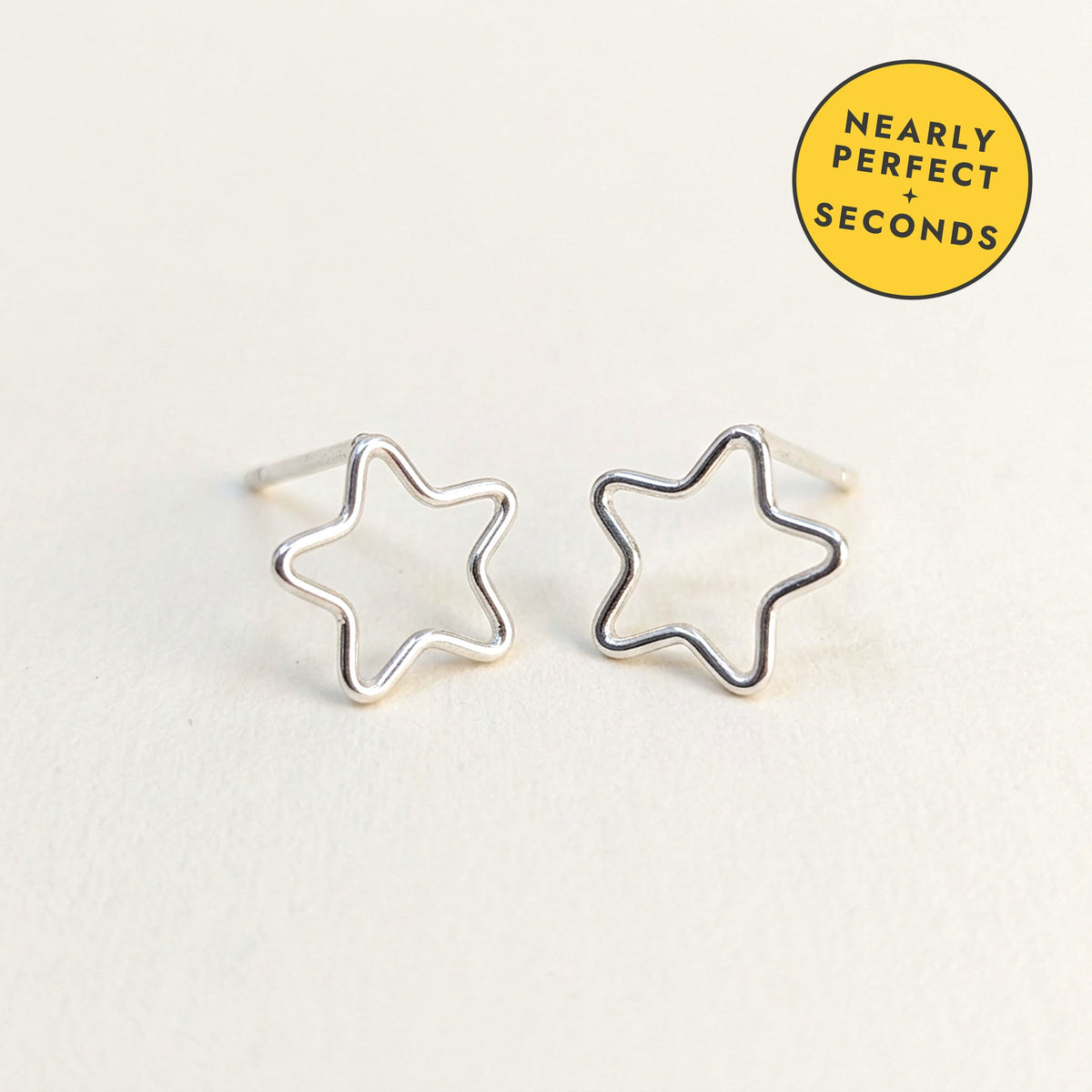 'Starlight' Sterling Silver Small Star Stud Earring — Seconds (nearly perfect seconds)