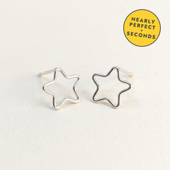 'Starlight' Sterling Silver Small Star Stud Earring — Seconds (nearly perfect seconds), view 1