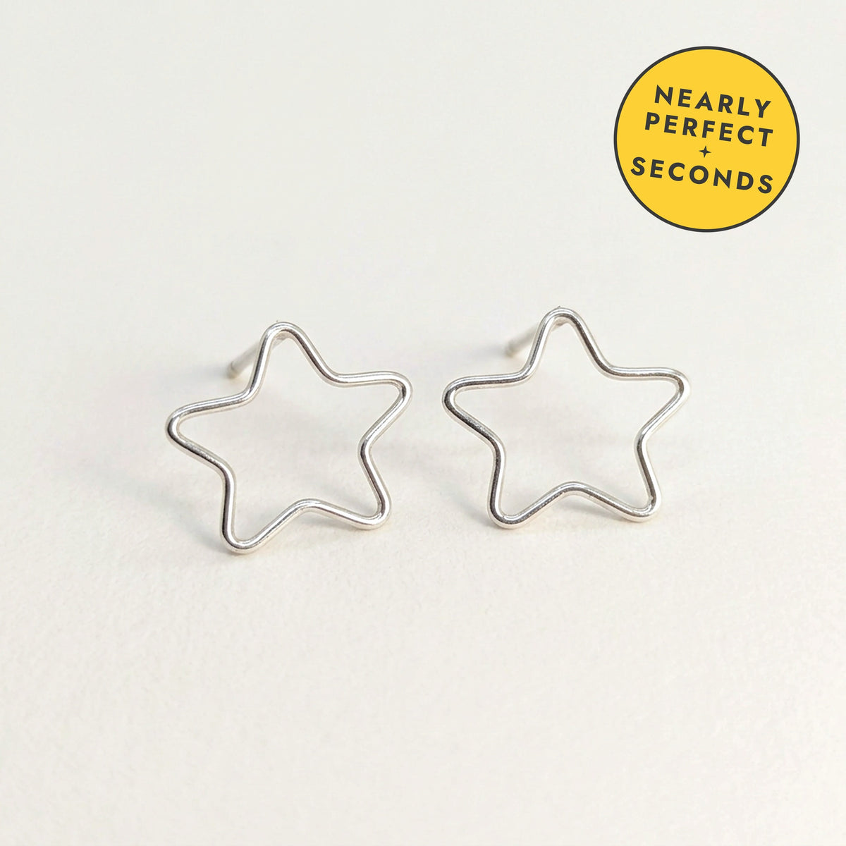 'Starlight' Sterling Silver Medium Star Stud Earring — Seconds (nearly perfect seconds)