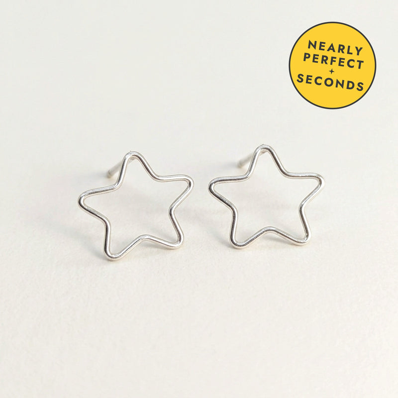 'Starlight' Sterling Silver Medium Star Stud Earring — Seconds (nearly perfect seconds)