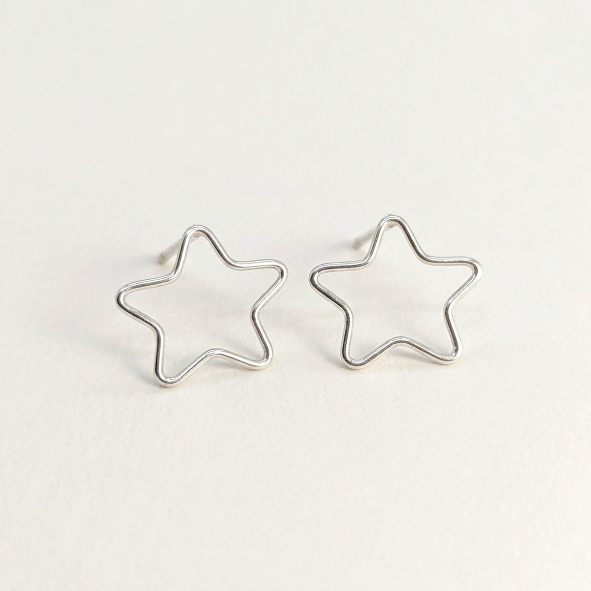 'Starlight' Sterling Silver Medium Star Stud Earring