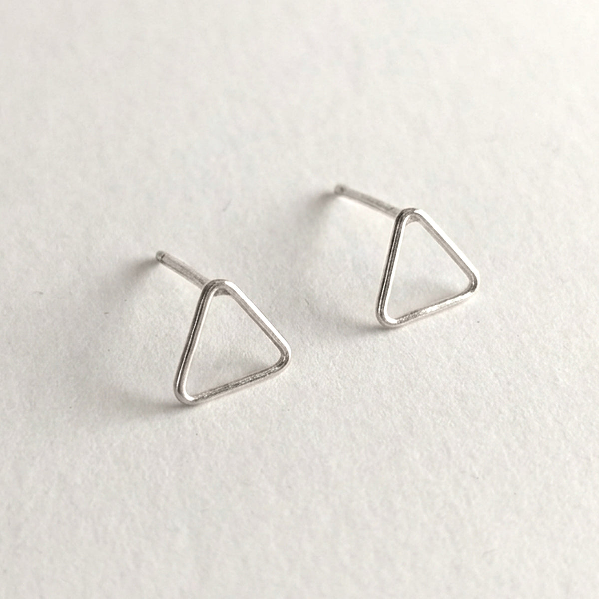 'Tria' Sterling Silver Triangle Stud Earring