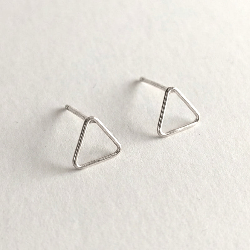 'Tria' Sterling Silver Triangle Stud Earring