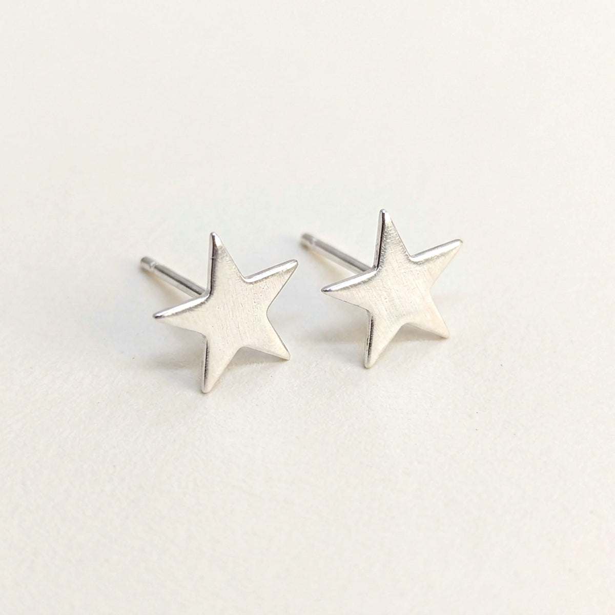 'Fallen Star' Sterling Silver Small Star Stud Earring
