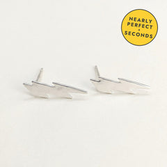 'Electra' Sterling Silver Lightning Stud Earring — Seconds (nearly perfect seconds), view 1