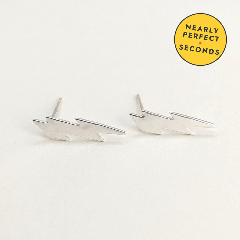 'Electra' Sterling Silver Lightning Stud Earring — Seconds (nearly perfect seconds)