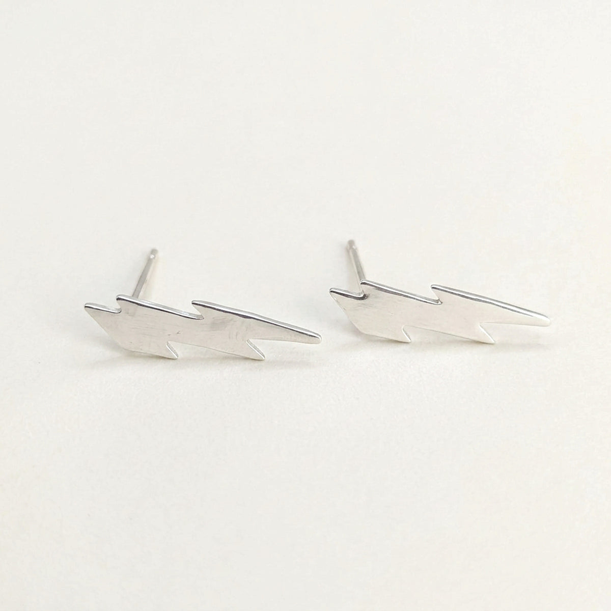 'Electra' Sterling Silver Lightning Stud Earring