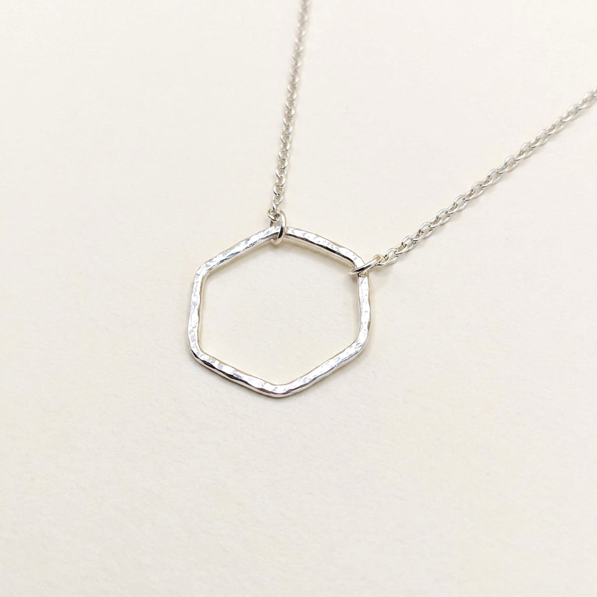 'Hexa' Sterling Silver Hexagon Pendant