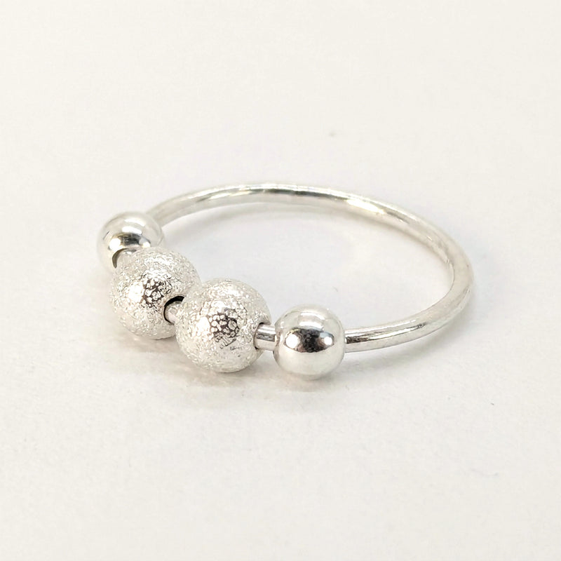 'Sparkle' Sterling Silver Fidget Ring