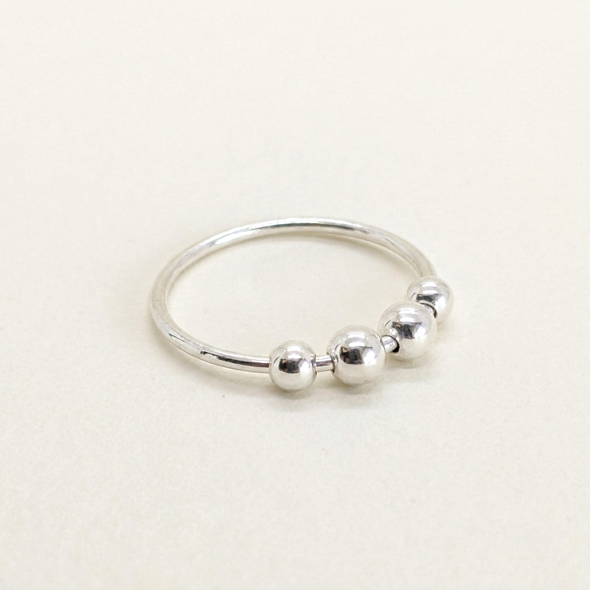 'Orbit' Sterling Silver Polished Fidget Ring