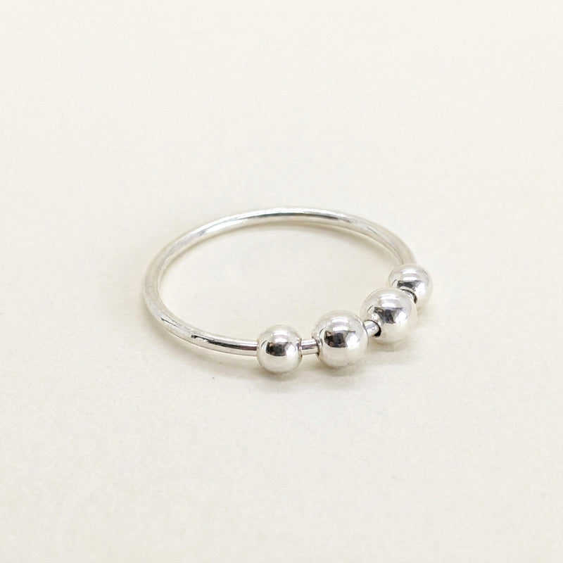 'Orbit' Sterling Silver Polished Fidget Ring