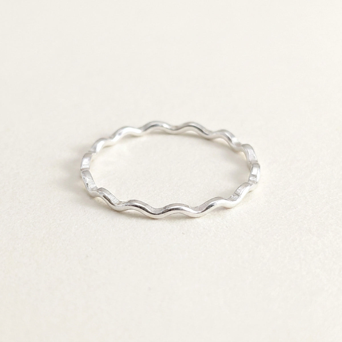 'Wiggle' Sterling Silver Wavy Stacker Ring