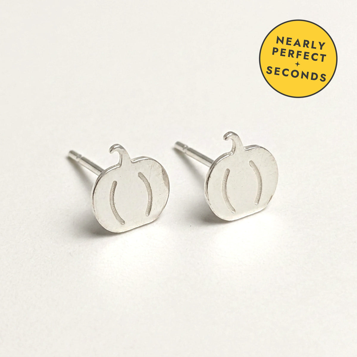 'Autumna' Pumpkin Silver Stud Earring — Seconds (nearly perfect seconds)