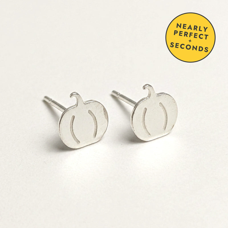 'Autumna' Pumpkin Silver Stud Earring — Seconds (nearly perfect seconds)