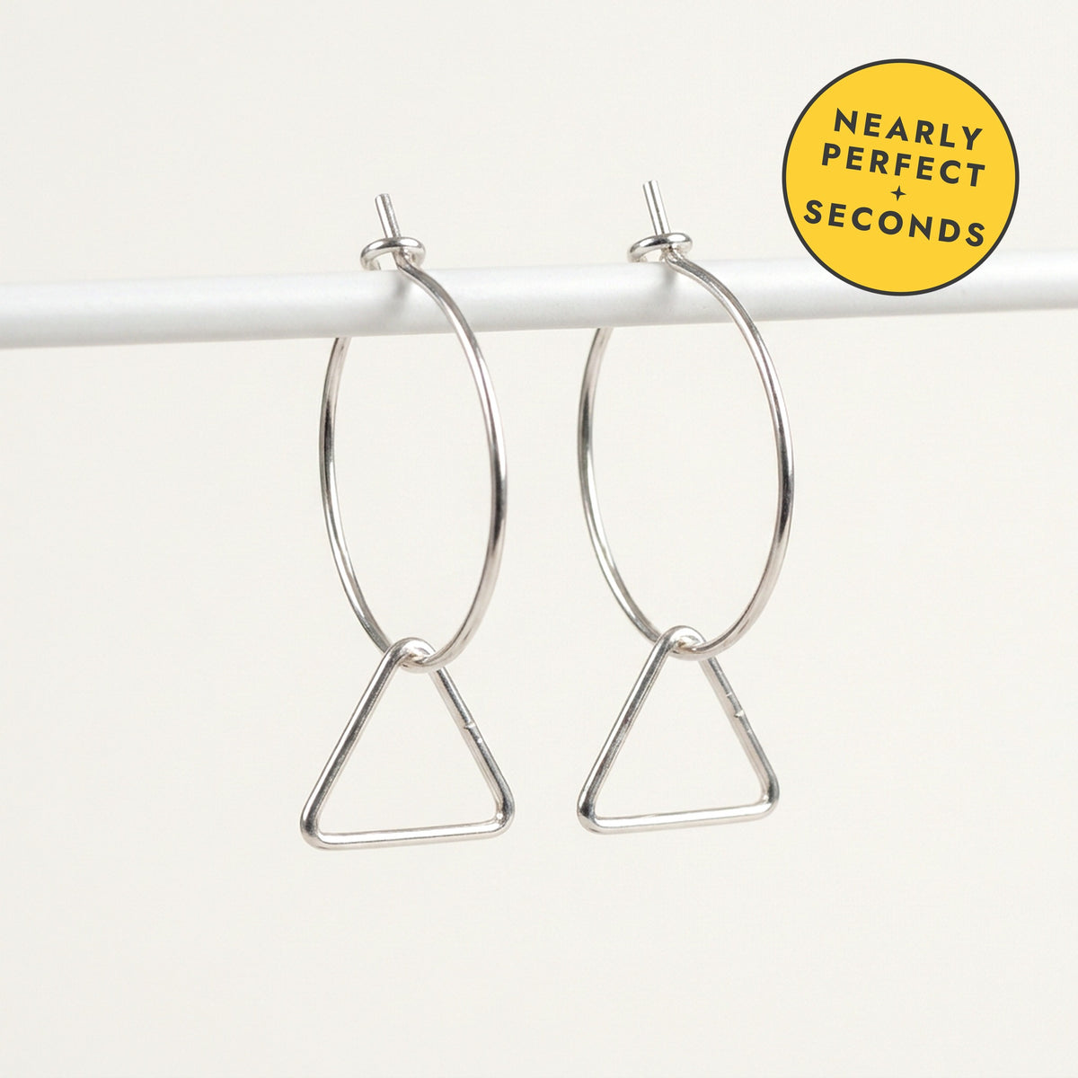 'Prism' Sterling Silver Small Triangle Hoop Earring — Seconds (nearly perfect seconds)