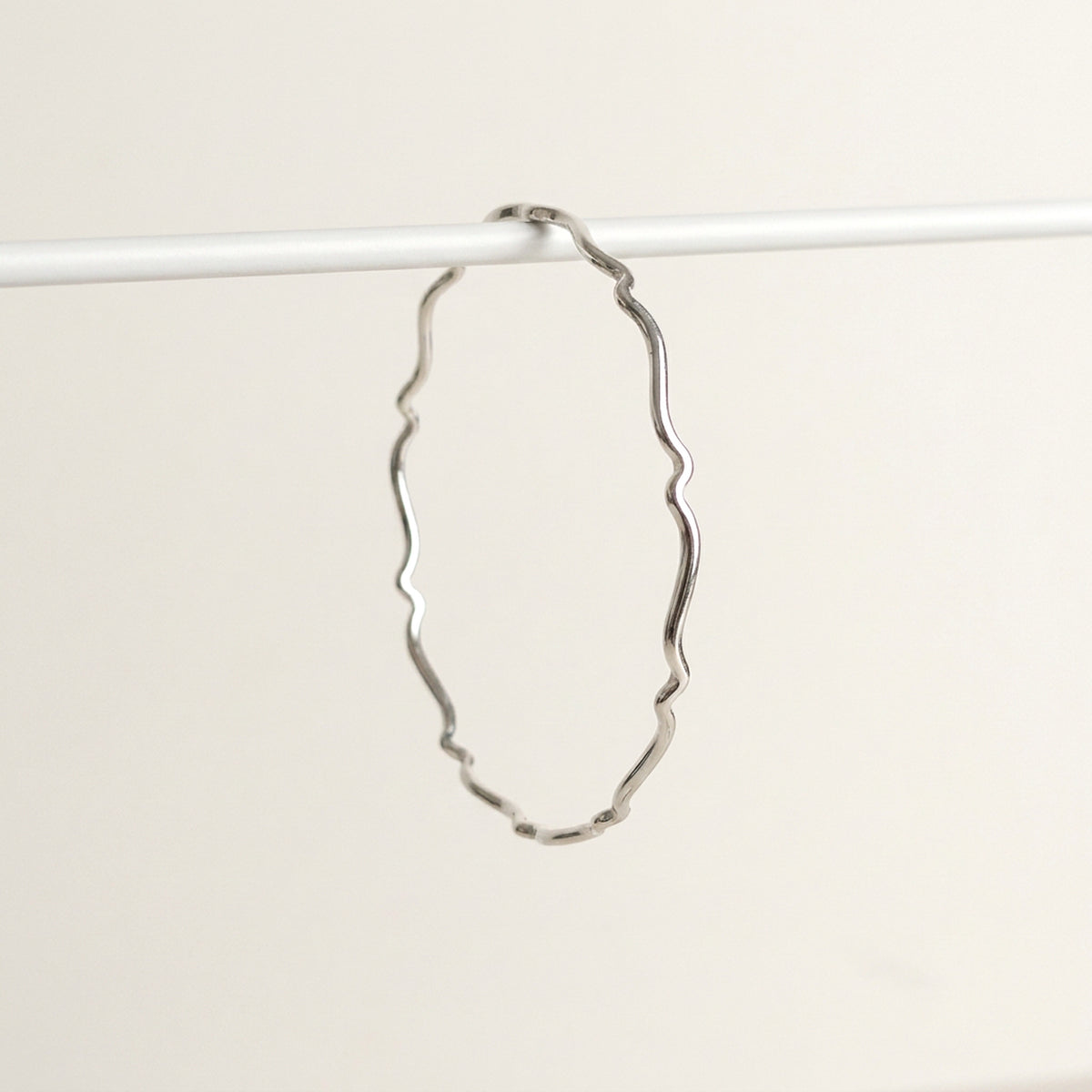 'Heartbeat' Silver Bangle