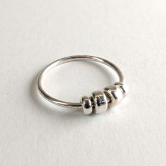 'Halo' Sterling Silver Fidget Ring, view 1